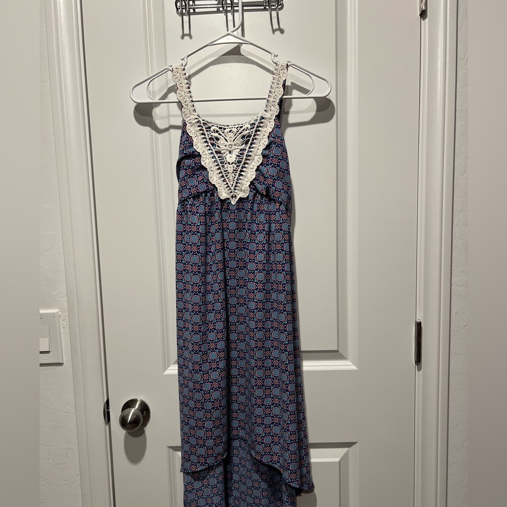 Arizona Jean Company Blue and White Casual Kids Dress